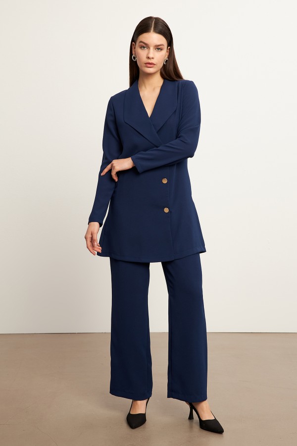 Liora Jacket Trousers Set - Indigo