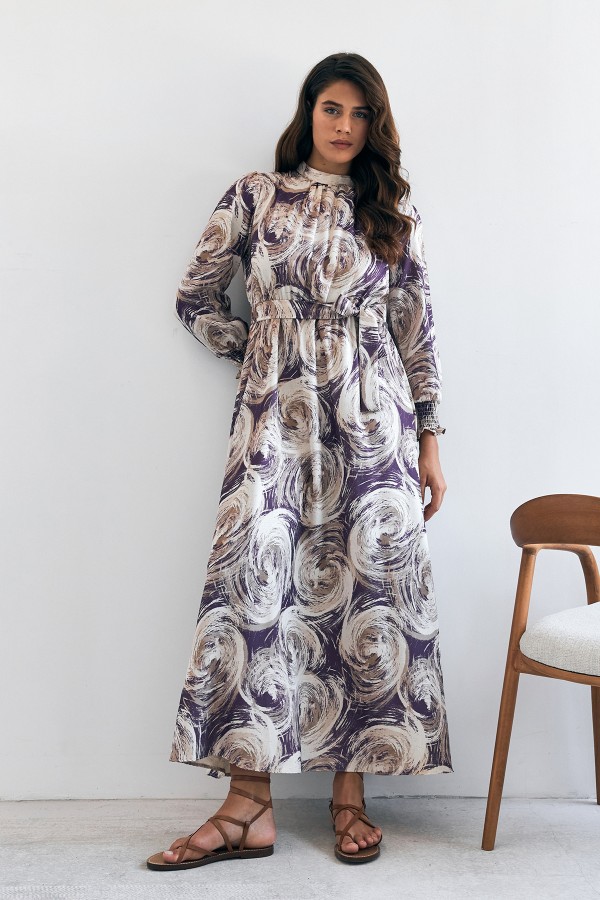 Rabella Patterned Dress - Purple Rabella Patterned Dress - Purple