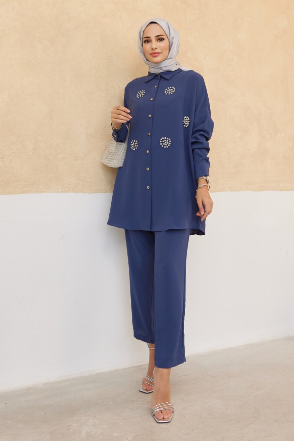 Stone Double Suit - Indigo